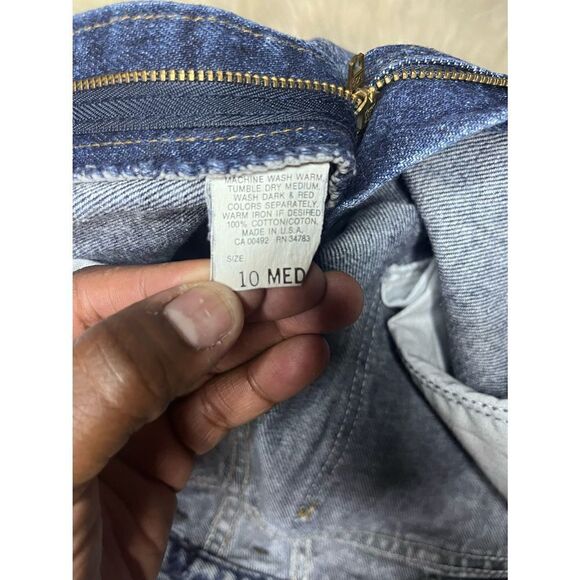 Lee vintage acid washed straight legged denim jeans sz 10 med - Picture 3 of 7